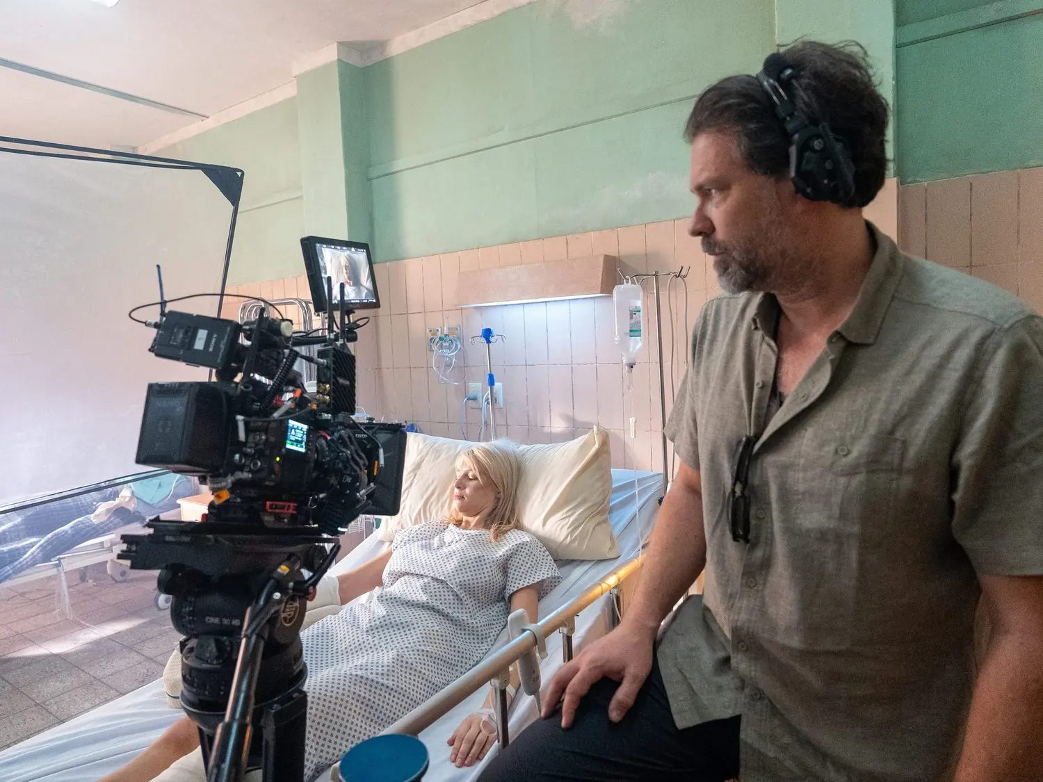 Cámara en el set del hospital
